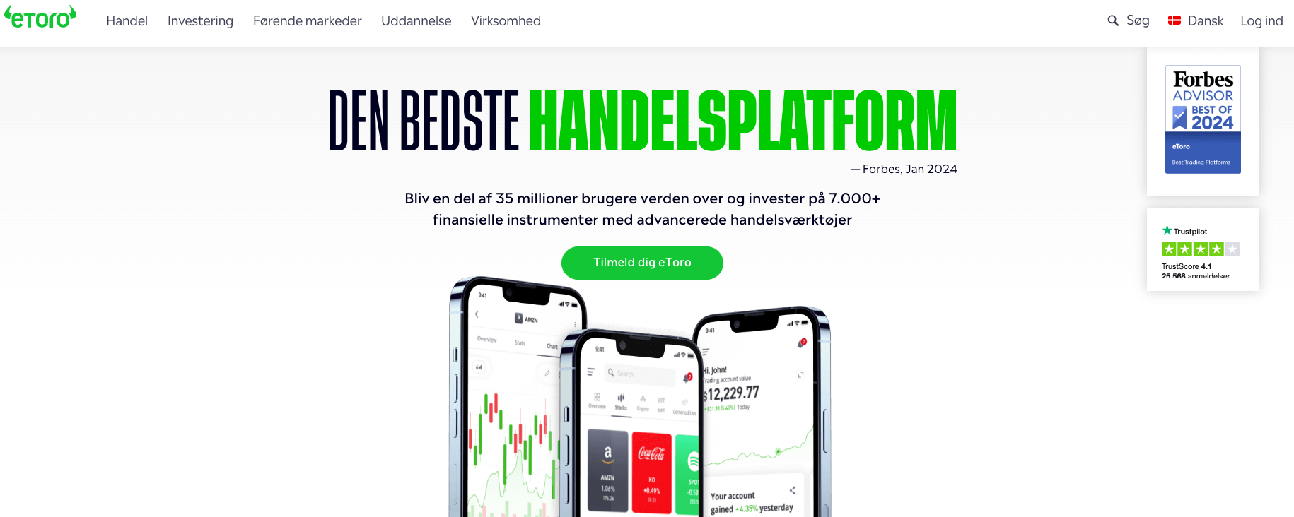 Platformen fra eToro
